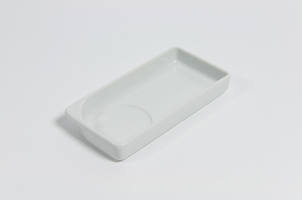 Kleine (Größe 2) rechteckige Schale mit hohem Rand (21 mm) und Port
