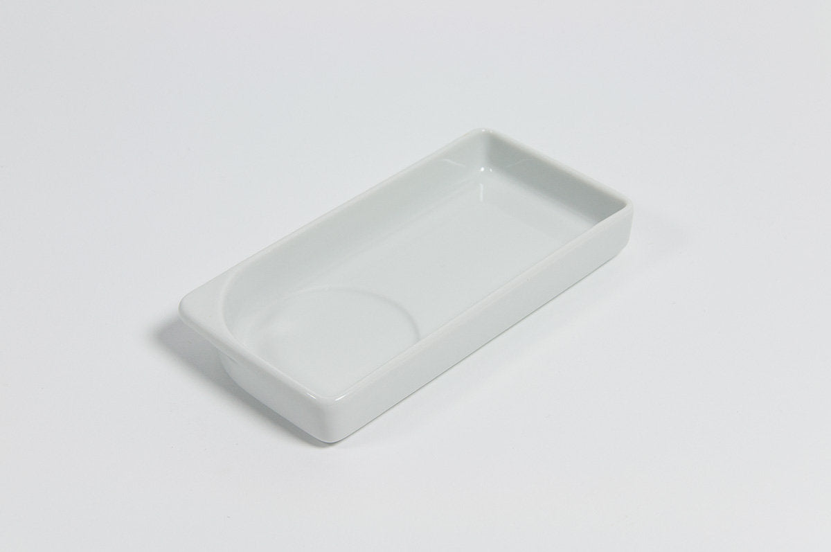 Kleine (Größe 2) rechteckige Schale mit hohem Rand (21 mm) und Port