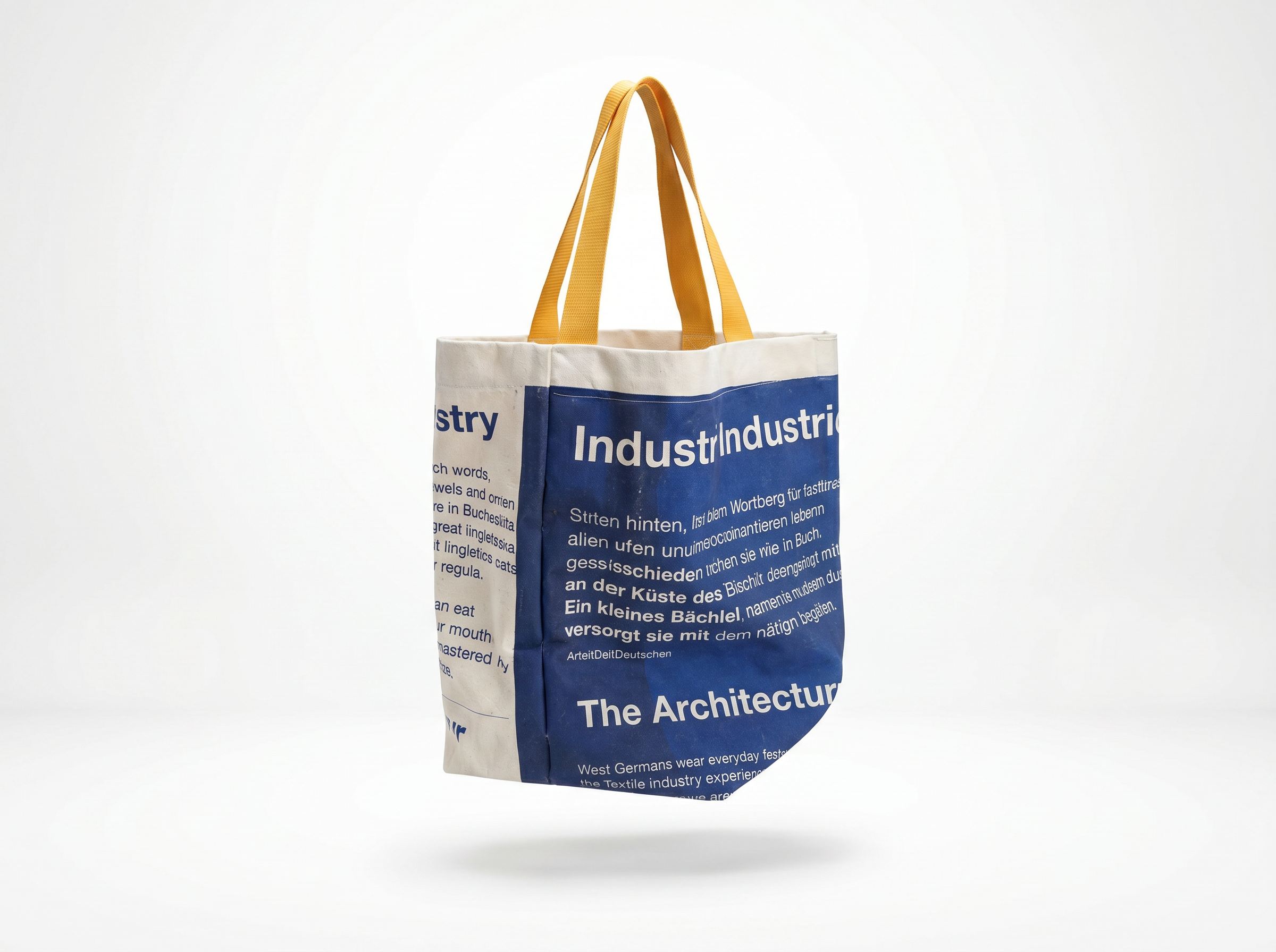 Die hängende Totebag scheint in der Luft zu schweben